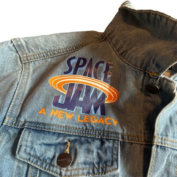 Members Only Looney Tunes Space Jam A New Legacy Denim Jacket Size Large NWT - Picture 9 of 15